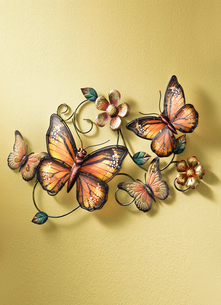 Wanddekoration Schmetterlinge aus Metall