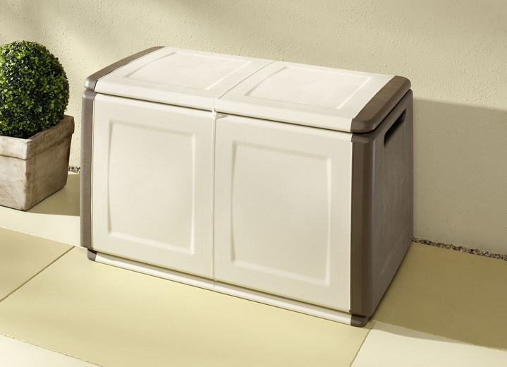 Gartenmöbel - Gartenboxen aus robustem Polypropylen, in Farbe BEIGE, in Ausführung mittel Ansicht 1