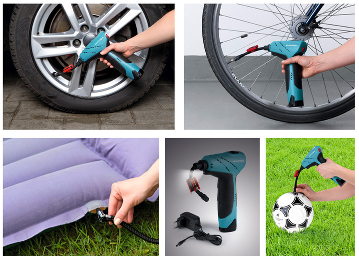 - EASYmaxx Akku-Handkompressor, in Farbe BLAU-SCHWARZ Ansicht 1