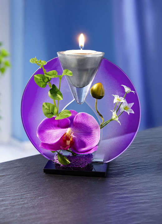 Wohnaccessoires - Einzigarter Teelichthalter aus Glas, in Farbe ROSÉ