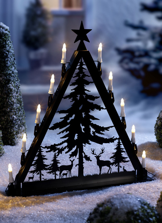 - Garten-Lichterspitze aus schwarzem Aluminium, in Farbe SCHWARZ, in Ausführung Wald