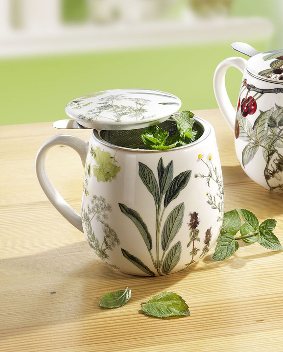Geschenkideen - Teetassen aus feinem Porzellan, in Farbe BUNT, in Ausführung Teetasse Kräuter Ansicht 1