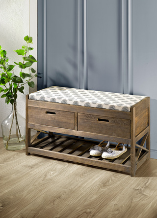 Sitzbank aus massivem Holz