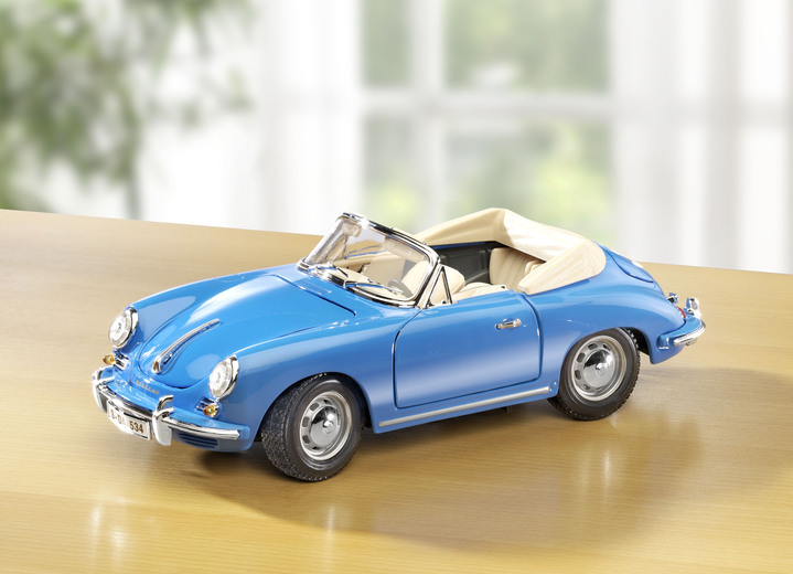 Sammlermodelle - Porsche 356B Cabriolet von Bburago, in Farbe BLAU