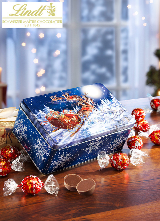 Weihnachtsleckereien - Gebäckdose Weihnachts-Schlitten von Lindt, in Farbe  Ansicht 1