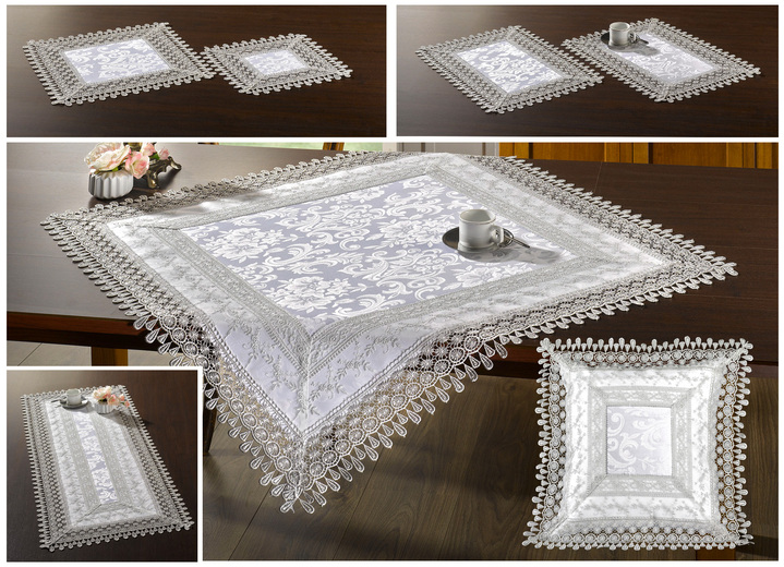 Tischdecken - Wundervoll klassische Tisch- und Raumdekoration, in Größe 101 (2x Platzset, 35x 50 cm) bis 404 (Kissenbezug, 40x 40 cm), in Farbe SEKT