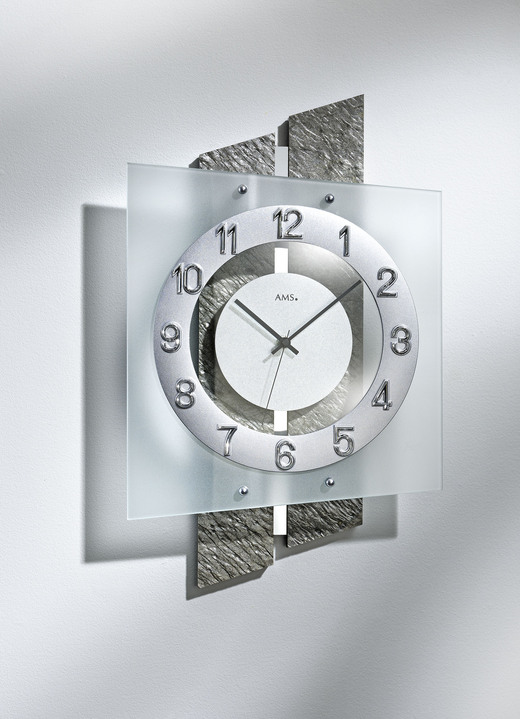 Uhren - Wanduhr mit Funkuhrwerk, in Farbe GRAU Ansicht 1