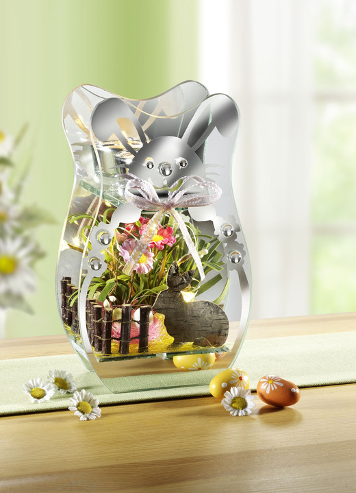 - Teelichthalter aus Glas, in Farbe BUNT