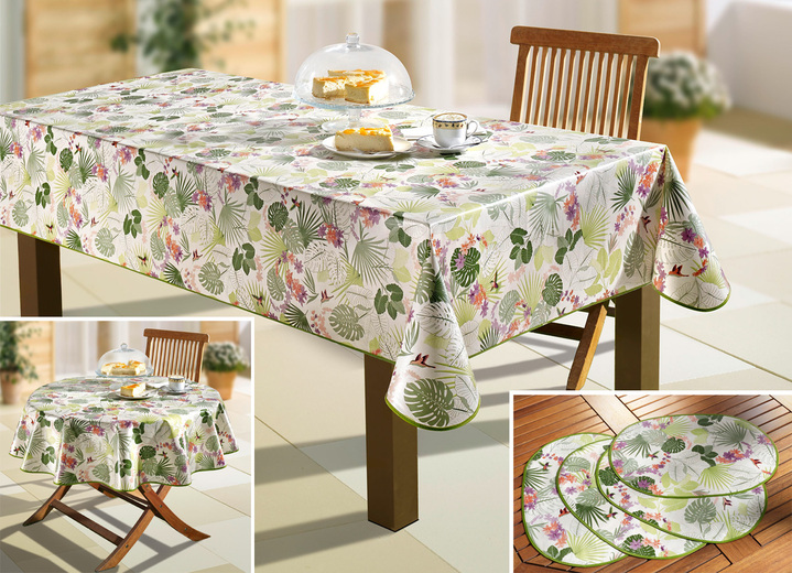 Tischdecken - Pflegeleichte Wachstuch-Tischdecke, in Größe 108 (Mitteldecke, 80x 80 cm) bis 200 (Platzset, 4-teilig, 47x 34 cm), in Farbe BUNT