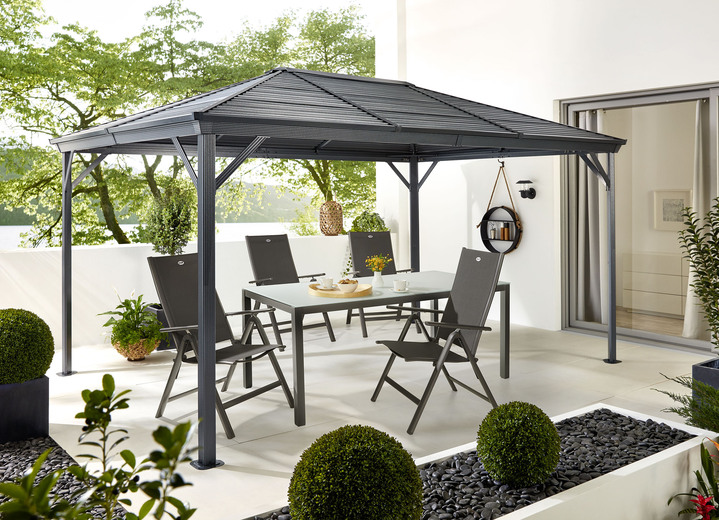 Garten - Dauerhaft rostfreier Pavillon Ventura, in Farbe GRAU, in Ausführung klein Ansicht 1