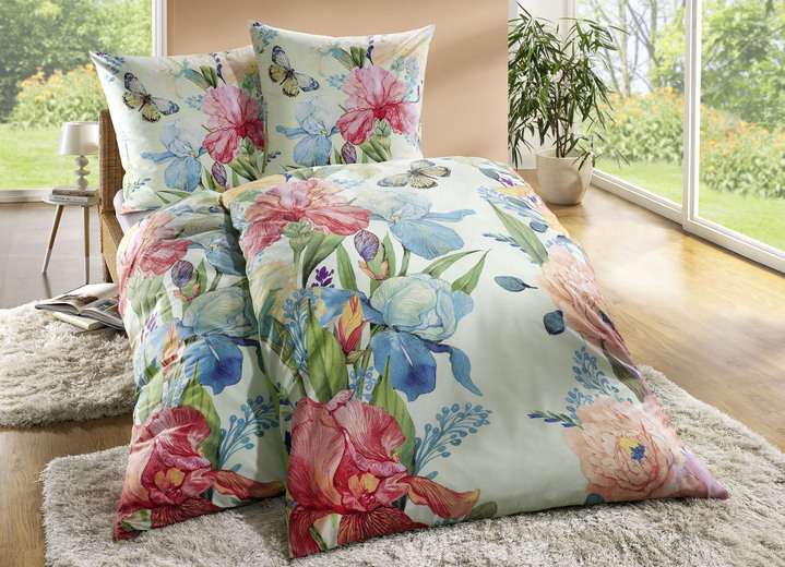 - Bettwäsche-Garnitur mit Reissverschluss, in Größe 112 (80/80 cm + 135/200 cm) bis 115 (80/80 cm + 155/220 cm), in Farbe GRÜN