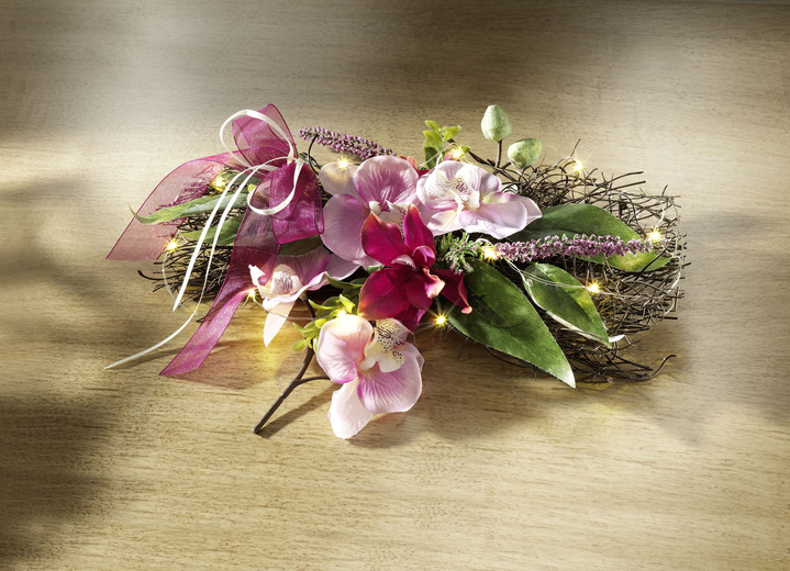 - Beleuchtete Tischaufleger, in Farbe ROSA-GRÜN