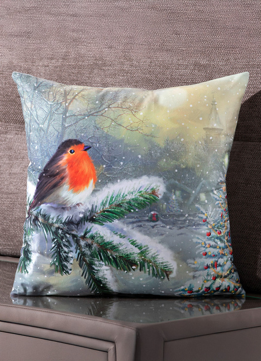 Dekokissen & Hüllen - Kissenbezug mit winterlichen Motiv, in Farbe BUNT Ansicht 1