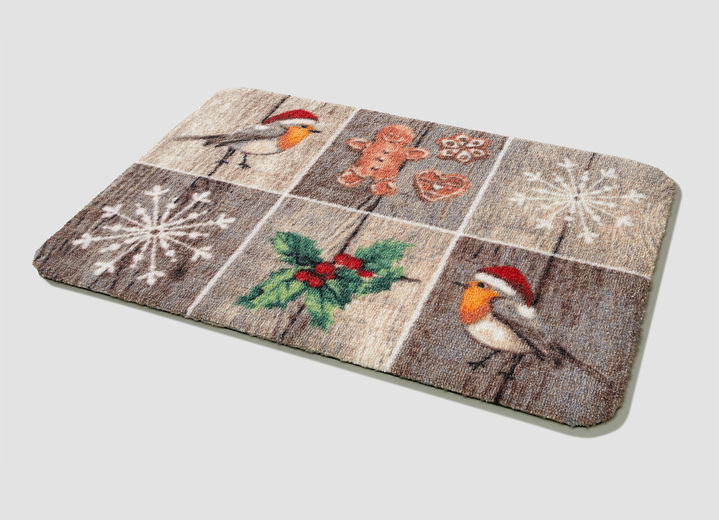 Fussmatten - Fussmatte Patchwork mit rutschhemmender Latex-Rückseite, in Größe 100 (40x60 cm) bis 103 (50x70 cm), in Farbe MULTICOLOR