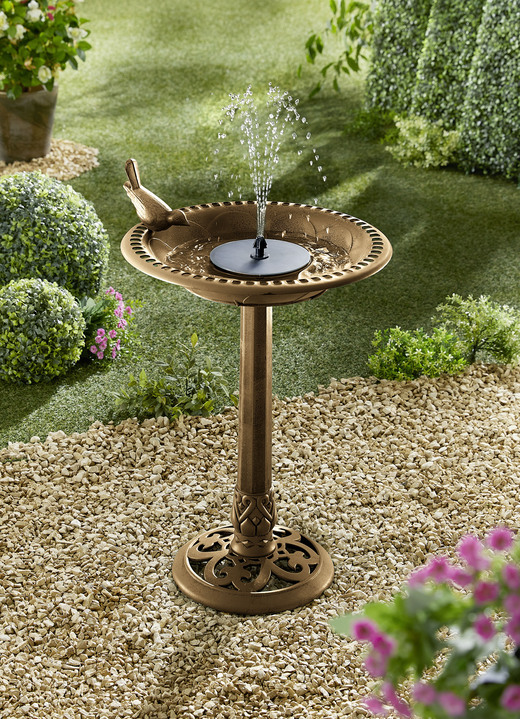 - Vogelbad mit Springbrunnen, in Farbe BRONZE Ansicht 1