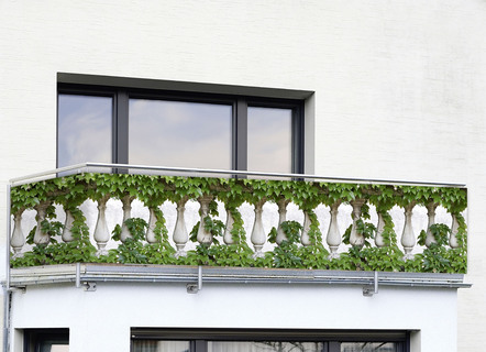 Einseitig bedruckter Balkon-Sichtschutz inkl. Befestigungsmaterial