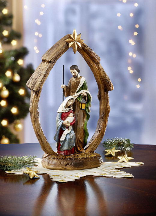- Figur Heilige Familie, aus aus Polyresin , in Farbe BUNT