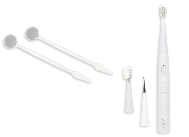 Praktische Hilfsmittel - Schallzahnpflege-Set, in Farbe WEISS Ansicht 1