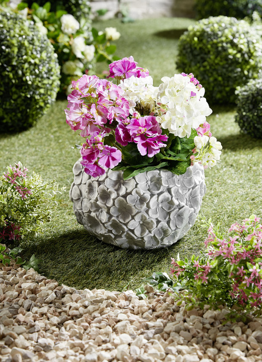 Blumentöpfe & Pflanzgefässe - Pflanztopf aus Steinguss, in Farbe GRAU