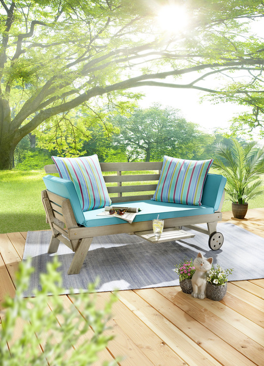 Gartenmöbel - Multifunktionsbank Maui aus Akazienholz, in Farbe GRAU Ansicht 1