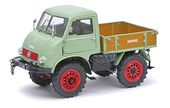 Sammlermodelle - Mercedes Benz Unimog 401 von Schuco, in Farbe HELLGRÜN