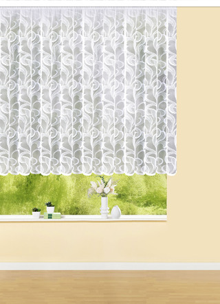 Blumenfenster-Vorhang Ranken mit Automatikfaltenband