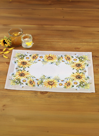Tisch- und Raumdekoration mit Sonnenblumen-Motiv
