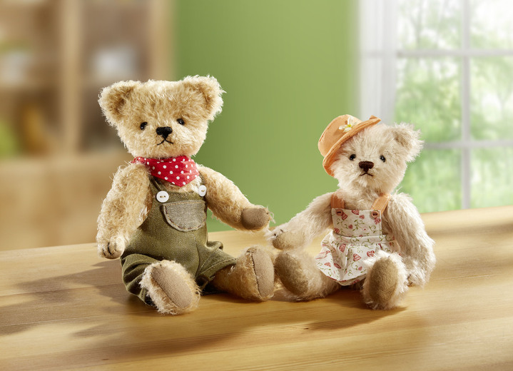 Sammlermodelle - Teddy aus hochwertigem Mohairplüsch, in Farbe HELLBRAUN, in Ausführung Teddy 
