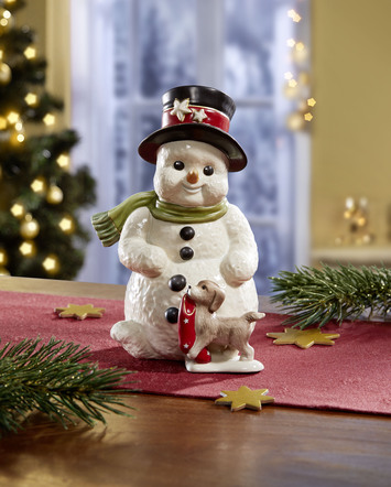 Schneemann aus hochwertigem Feinsteingut
