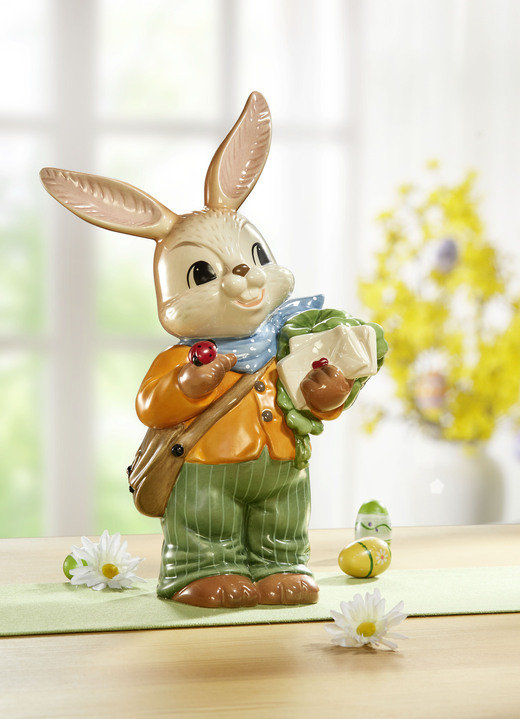 Oster-Goebel-Figuren - Hase  aus hochwertigem Feinsteingut, in Farbe BUNT