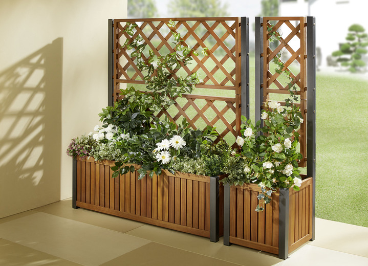Pflanzkasten mit Rankgitter Garten BADER