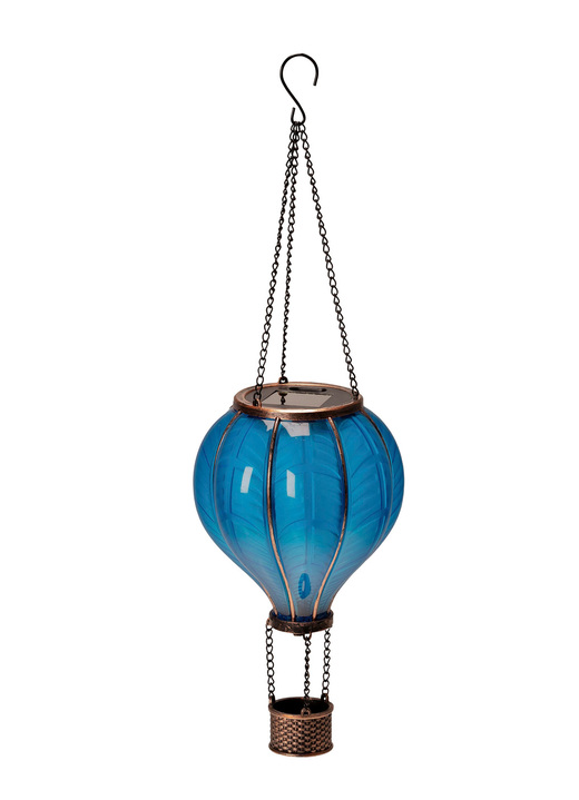Gartenbeleuchtung - Solar-Heissluftballon mit Flackereffekt, in Farbe BLAU Ansicht 1