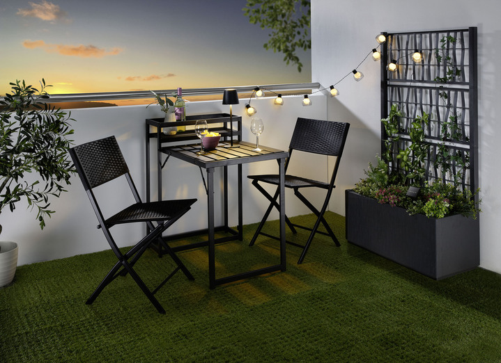 - Klappbares Balkon-Set, in Farbe SCHWARZ Ansicht 1