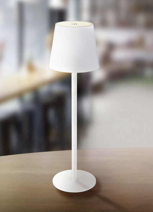 Tischlampe - Moderne Tischleuchte für den Innen- und Außenbereich, in Farbe WEISS Ansicht 1