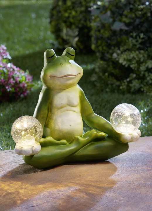 Gartenbeleuchtung - Yoga-Frosch, in Farbe GRÜN