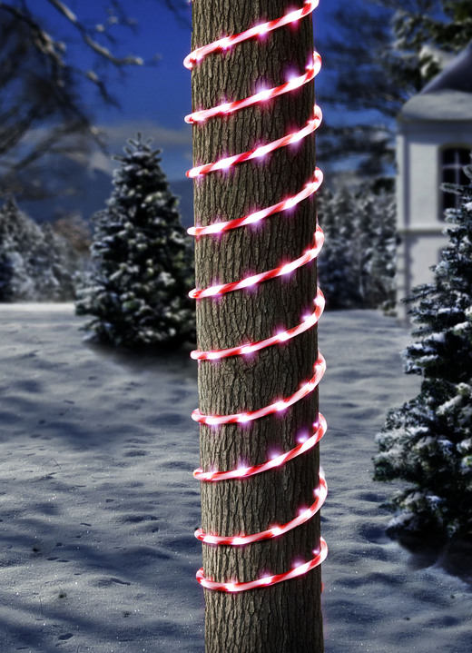 - Lichterschlauch, 6 m lang, mit 120 LEDs, in Farbe ROT-WEISS Ansicht 1