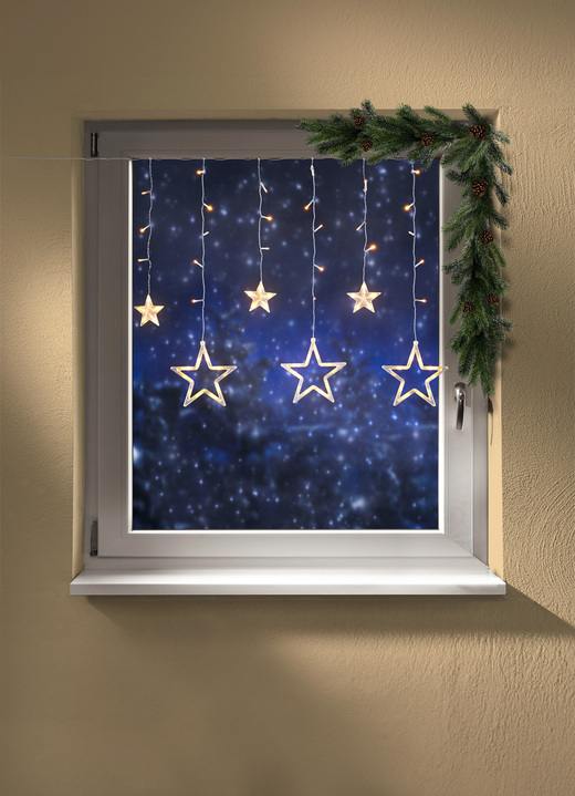 Fensterdekorationen - LED-Sternenvorhang, in Farbe TRANSPARENT