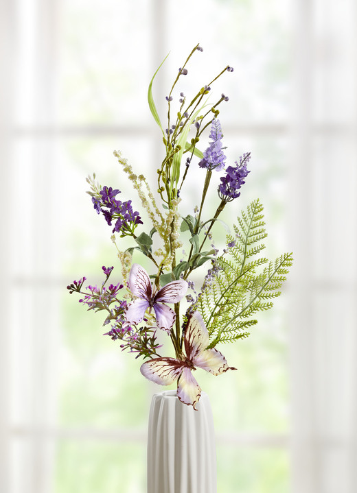Osterkränze & -gestecke - Blüten-Zweig, in Farbe LILA-GRÜN