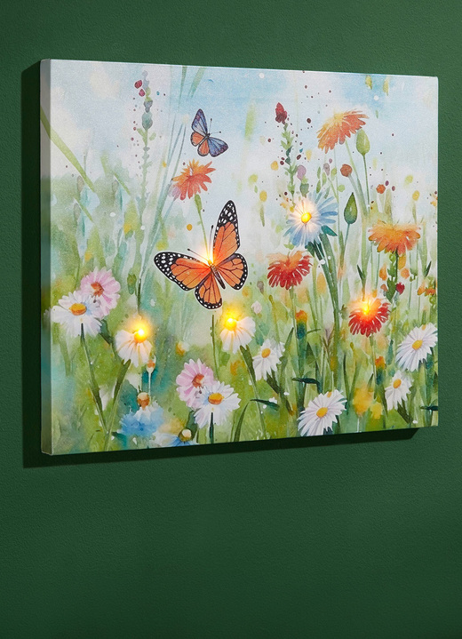 Oster-Dekorationen - LED-Leinwandbild auf Holzrahmen, in Farbe BUNT