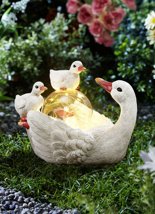 Gartenbeleuchtung - Solarlampe Gänse, in Farbe WEISS