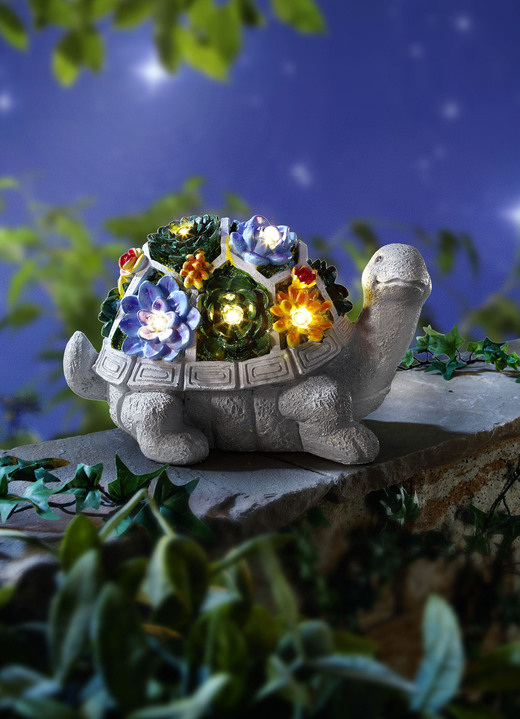 Gartendekoration - Solardeko Schildkröte, in Farbe BUNT