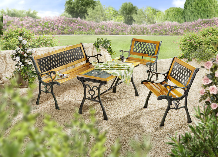 Gartenmöbel - Gartenmöbel Royal mit rustikalem Charme, in Farbe SCHWARZ-BRAUN, in Ausführung Sessel Royal Ansicht 1