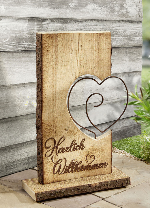 Gartendekoration - Aufsteller aus Fichtenholz, in Farbe BRAUN