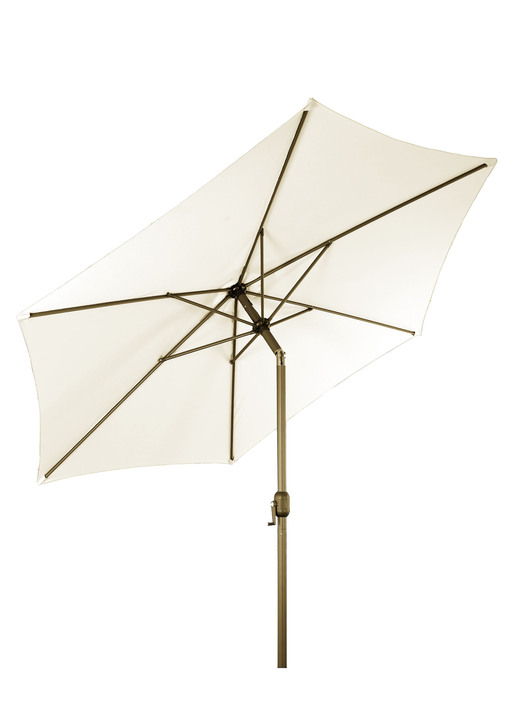 Sonnenschutz - Sonnenschirm mit robustem Aluminiumgestell, in Farbe BEIGE, in Ausführung ø 2,5 m, knickbar, ohne Volant Ansicht 1