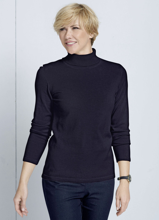 Pullover & Strickmode - Pullover mit Modal-Anteil, in Größe 038 bis 052, in Farbe MARINE