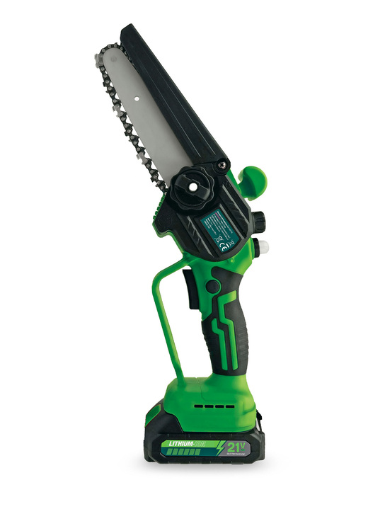 Gartengeräte und Zubehör - Akku-Mini-Kettensäge Hammersmith Pocket Saw Pro, in Farbe SCHWARZ-GRÜN Ansicht 1