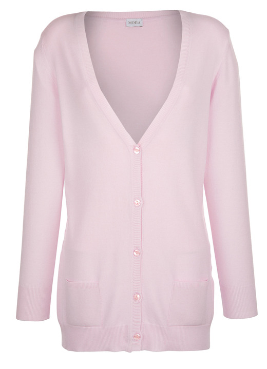 Basics - Strickjacke mit Modal-Anteil Basics - Strickjacke mit Modal-Anteil, in Größe 038 bis 052, in Farbe ROSÉ