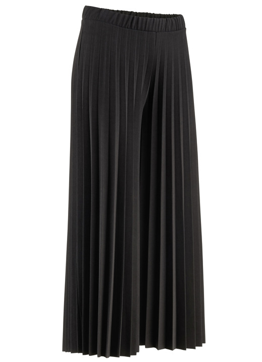 Culotten - Culotte mit Plissee-Falten Culotten - Culotte mit Plissee-Falten , in Größe 018 bis 052, in Farbe SCHWARZ