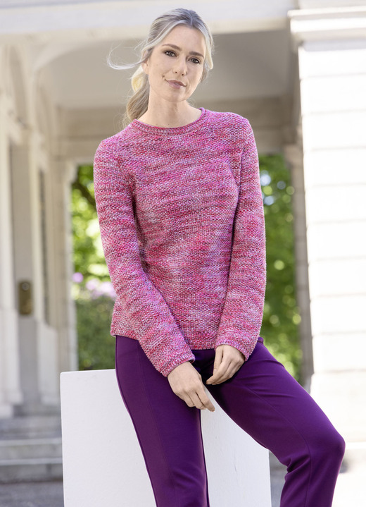 RABE - Pullover mit Reiskornstruktur RABE - Pullover mit Reiskornstruktur, in Größe 036 bis 050, in Farbe PINK-MULTICOLOR