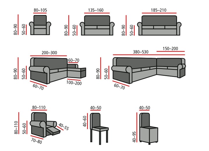 Sessel- & Sofaüberwürfe - Kuschelweiche und super praktische Stretchbezüge, in Größe 101 (Sesselbezug) bis 905 (Kissenbezug, 40/40 cm), in Farbe TERRA Ansicht 1